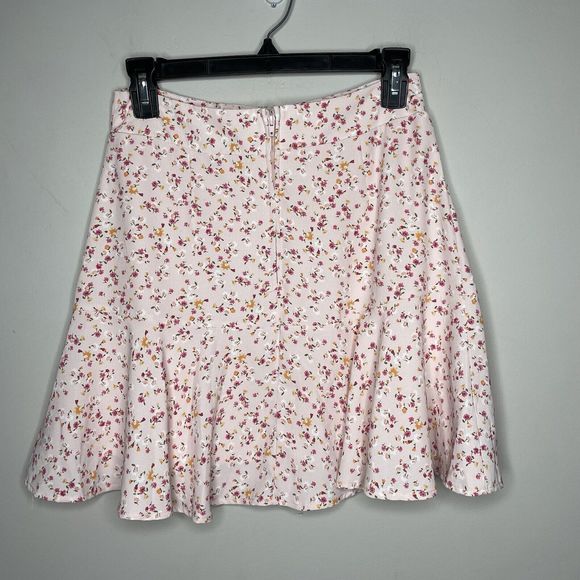 FRANCESCAS Skirt Womens Small S Mi Ami Pink Floral A-Line Mini - Picture 3 of 7